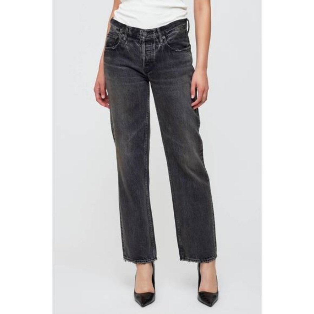 NEW MOUSSY iona straight jeans in black NWT $360